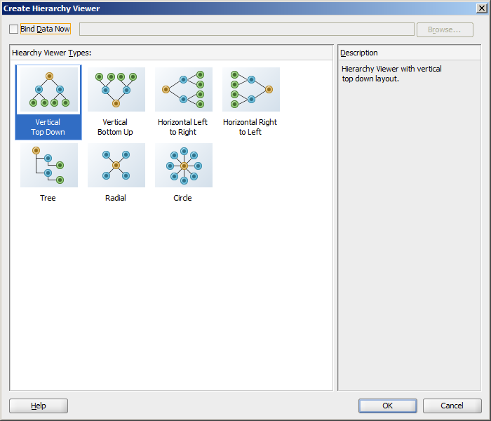 Hierarchy Viewer Layouts in Create Dialog