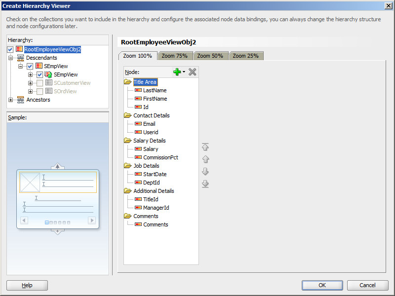 Create Hierarchy Viewer dialog