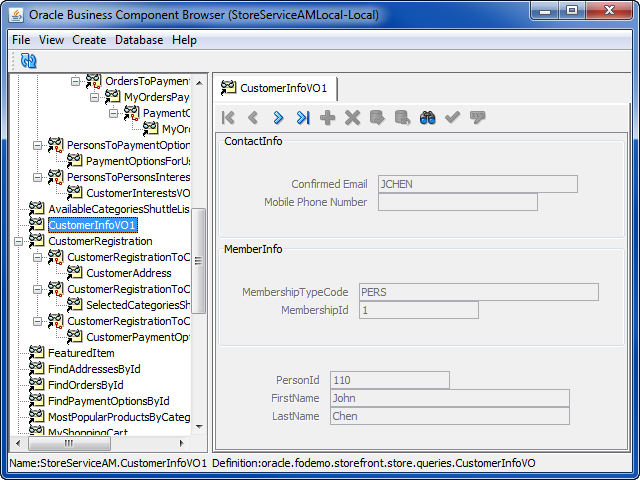 Displays the Tester with UI categories