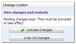 Activate changes Activate changes