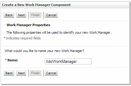Enter Name for the work manager Enter Name for the work manager