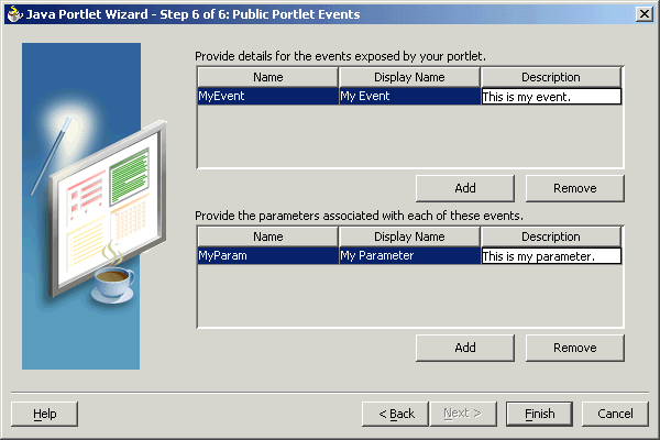 Shows Public Portlet Events page. Shows Public Portlet Events page.