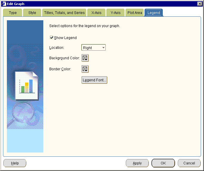 The Legend dialog. The Legend dialog.