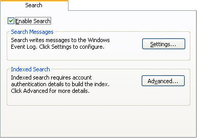 Search tab Search tab