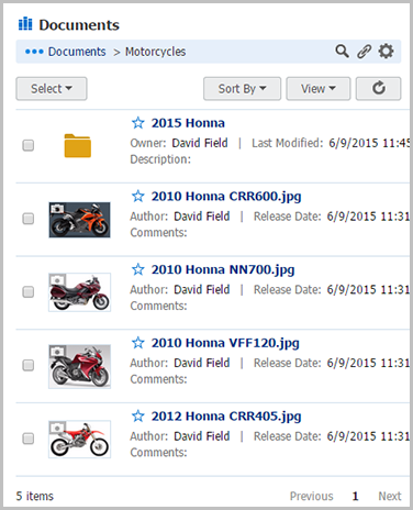 Browse Results List