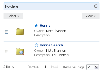 Graphic showing folders and favorites