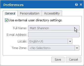 Graphic of general preferences