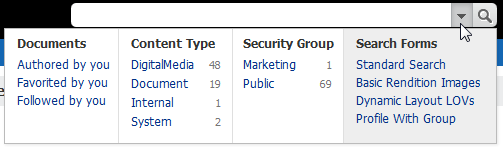 Search Box with Metadata Filters