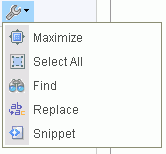 RTE Tools icon, expanded to show options