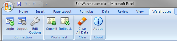 Runtime Warehouses Tab