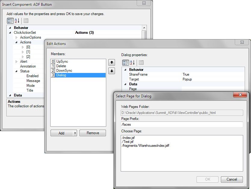 Web Page Picker Dialog Box