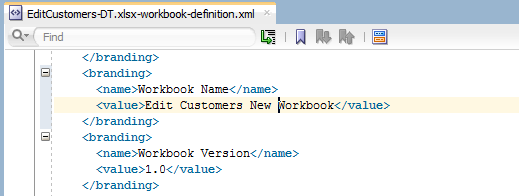 Editing Workbook Definition