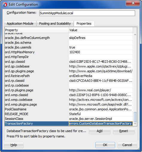 Business components can use database transaction class
