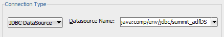 Data source connection type in Configuration editor