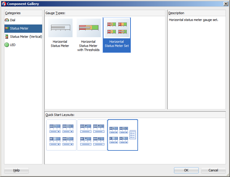 Component Gallery For Horizontal Status Meter Gauge Set