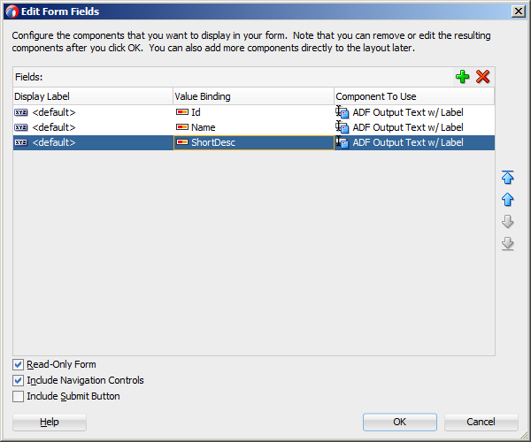 Edit Form Dialog for Gauge Set Example