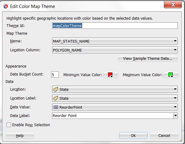 Create Color Map Theme for Product Popularity By State