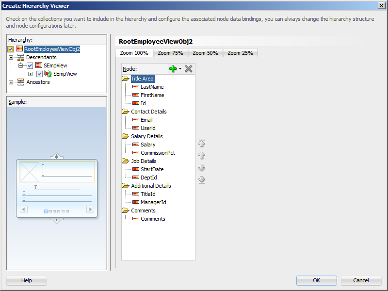 Create Hierarchy Viewer Dialog
