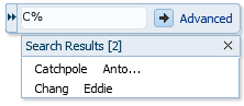 Hierarchy Viewer Search Results Panel