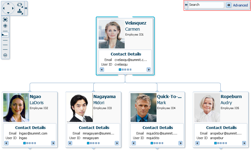 Hierarchy Viewer Showing Search Panel