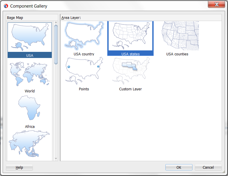 Thematic map component gallery.