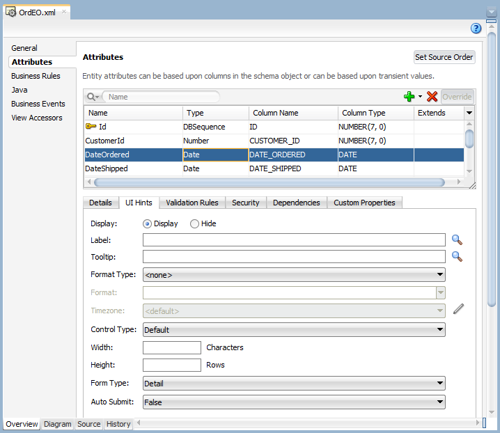 Image of Setting UI Control Hints in Attribute Editor