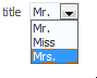 select list with static list