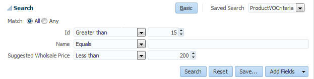 Advanced mode query
