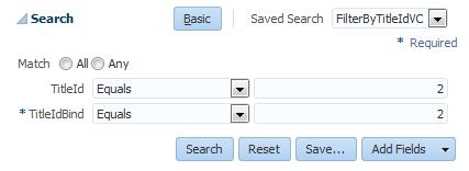 Query with named bind variable
