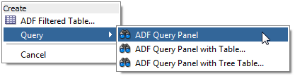 Data Control query context menu