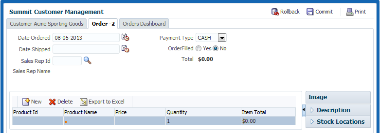 FOD shopping cart summary
