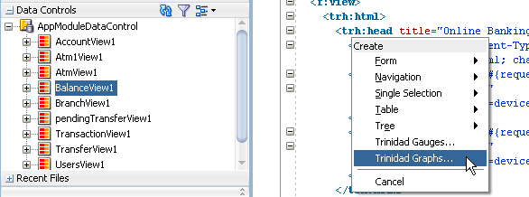 Data control context menu