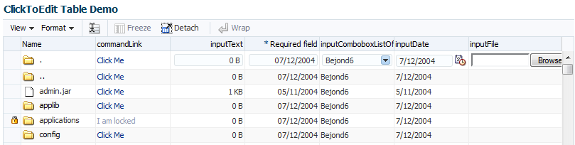Demo application in default mode.