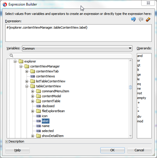 Expression Builder Dialog