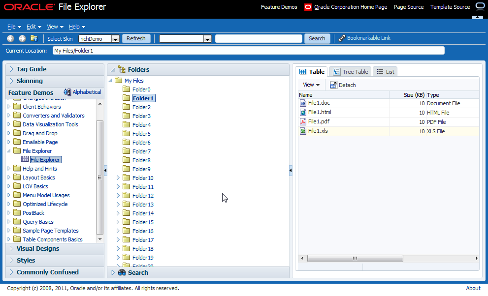 File Explorer demo application