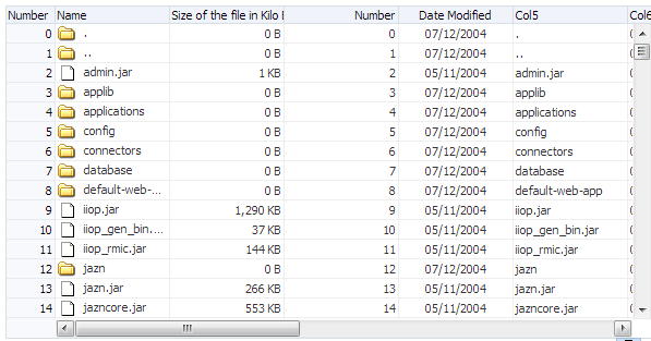 Scrollbars are shown