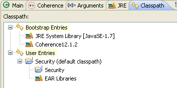 Classpath Tab for the PasswordExample Program