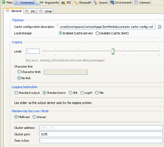 Coherence Tab for Contacts Cache Server Executable Coherence Tab for Contacts Cache Server Executable