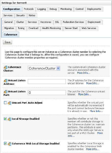 Enabling a Server for Coherence*Web Local Storge Enabling a Server for Coherence*Web Local Storge