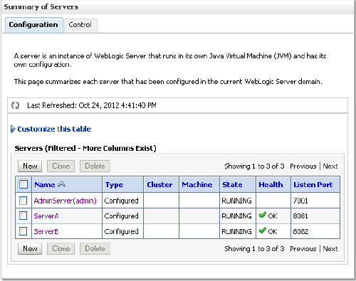 Starting the Managed WebLogic Servers Starting the Managed WebLogic Servers