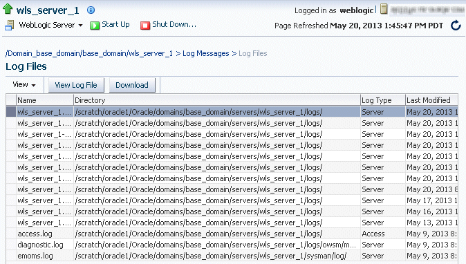 Description of viewlog.gif follows