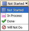 Status drop down