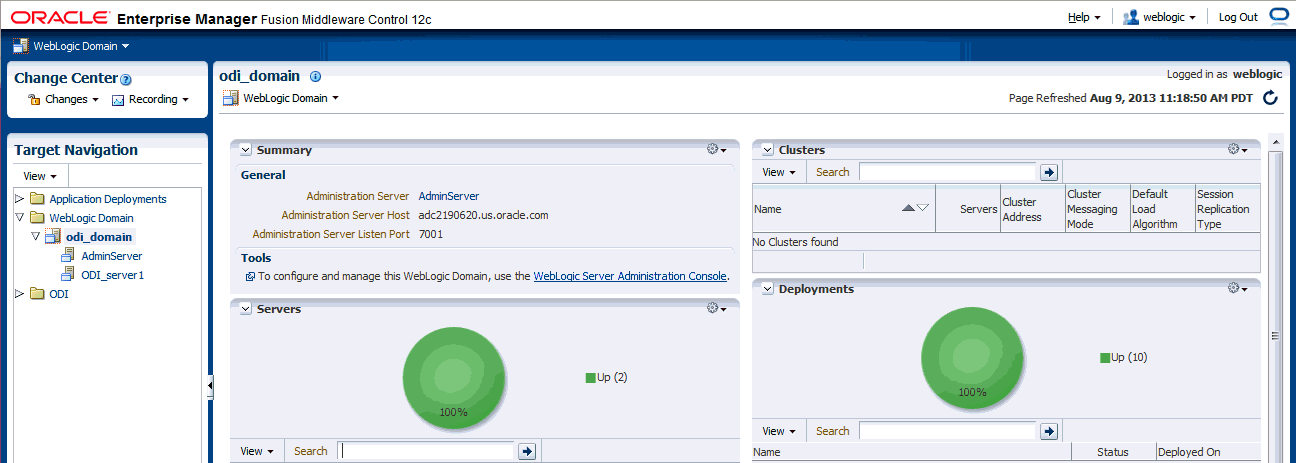 Description of wls_servers_running.gif follows Description of wls_servers_running.gif follows