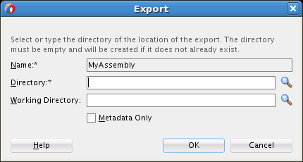 Export window Export window