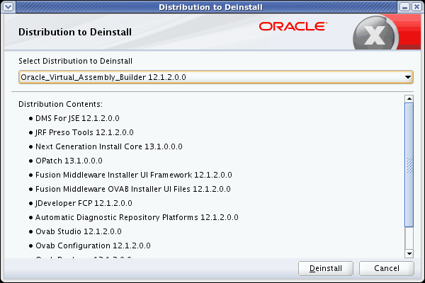 Distribution to Deinstall page Distribution to Deinstall page