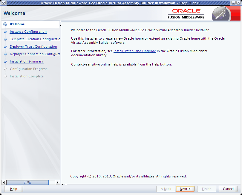 Welcome page