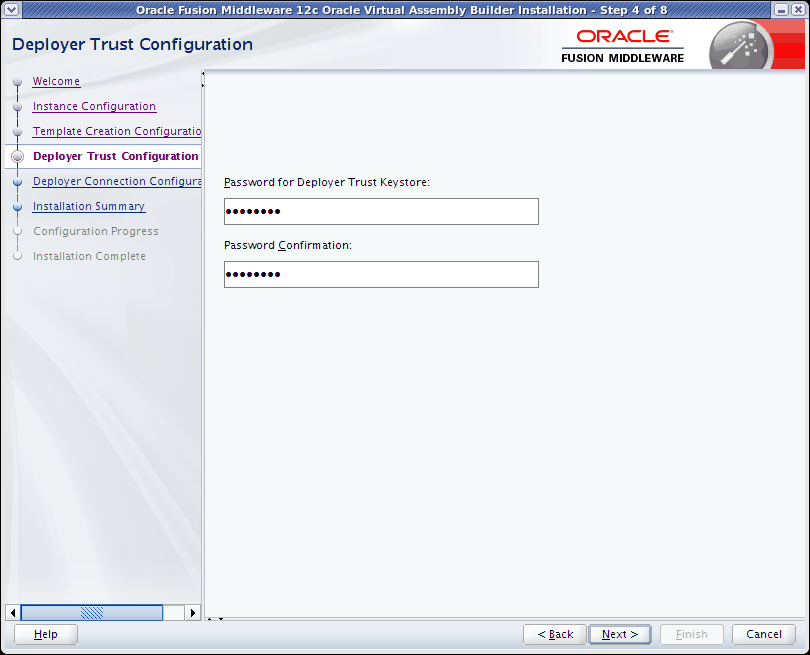 Deployer Trust Configuration page Deployer Trust Configuration page