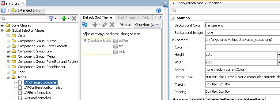 Global Selector Aliases for Icons