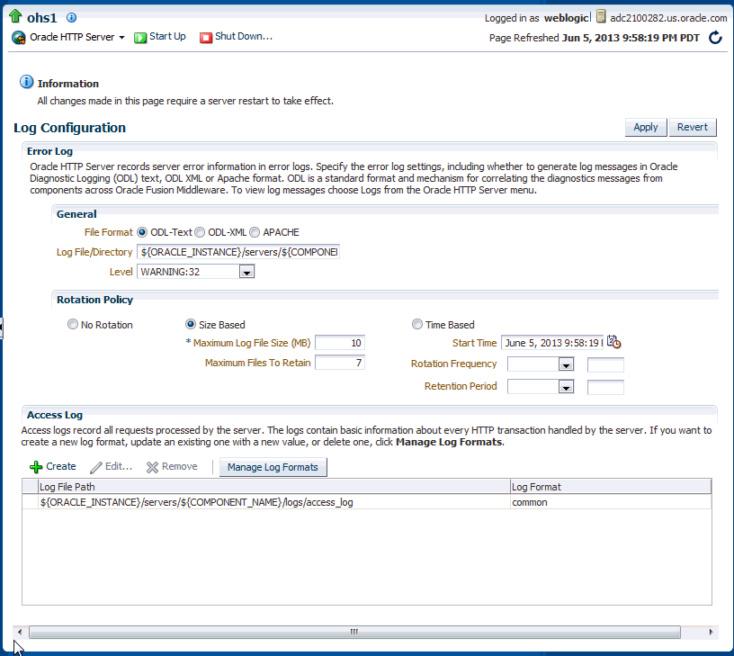 Description of log_config_12c.gif follows