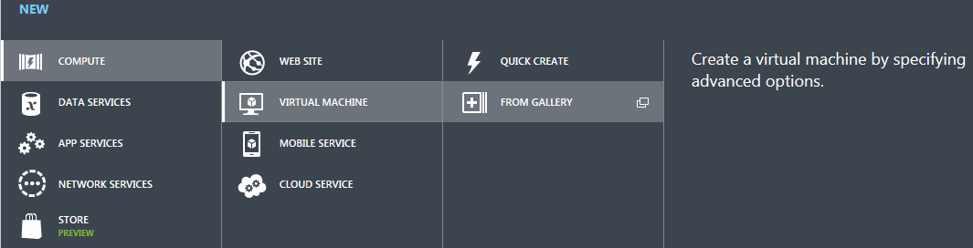 New configuration menu New configuration menu